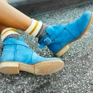 Free People Las Palmas Blue Ankle Boot